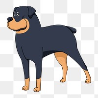 Png rottweiler dog clipart, transparent background. Free public domain CC0 image.