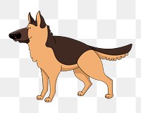 Png german sheperd dog clipart, transparent background. Free public domain CC0 image.