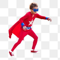 Superhero png collage element, transparent background