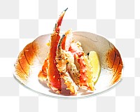 Fresh crab png collage element, transparent background