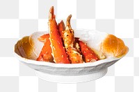 King crab png collage element, transparent background