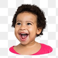 Toddler smiling png, transparent background