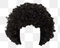 Afro png kinky hair, transparent background