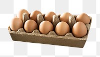 Egg carton png, food element, transparent background