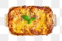 Homemade lasagna png, transparent background