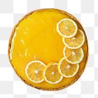 Homemade lemon cheesecake png, transparent background