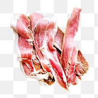 Prosciutto ham png, food element, transparent background