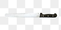 Png metal kitchen knife, isolated object, transparent background