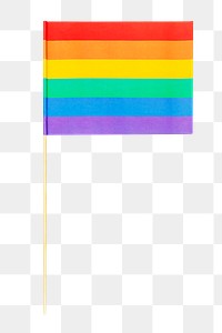 Png rainbow flag, isolated object, transparent background