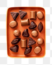 Chocolate bites png, food element, transparent background