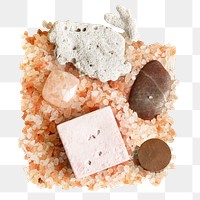 Pink stones png collage element on transparent background