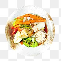 Vegetarian teriyaki png, healthy food, transparent background