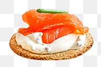 Smoked salmon png, food element, transparent background