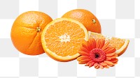 Orange png collage element, transparent background