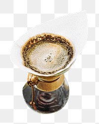 PNG Drip coffee, collage element, transparent background