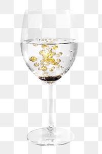 Glass of water png, transparent background