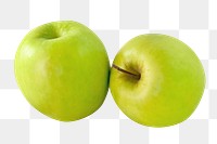 Green apple png, transparent background