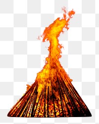 Bonfire png collage element, transparent background