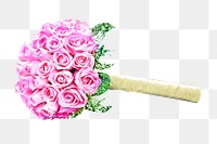 Pink rose bouquet png image, transparent background