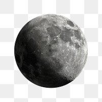 Png moon, isolated image, transparent background