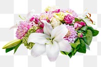 Fresh flower bouquet png, transparent background