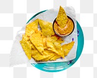 Mexican nachos chips png, transparent background