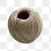 Png wool ball, isolated collage element, transparent background