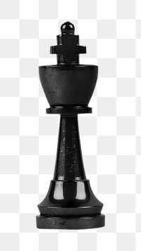 Png black chess piece, isolated collage element, transparent background