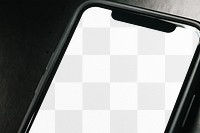 Phone screen png mockup, transparent design