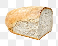 Bread loaf png collage element, transparent background