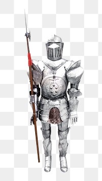 Png knight armor, isolated image, transparent background