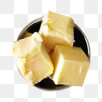 Butter png collage element on transparent background