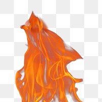 Flame png collage element on transparent background