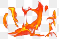 Fire flame png, collage element, transparent background