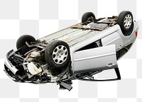 Car crash accident png, transparent background