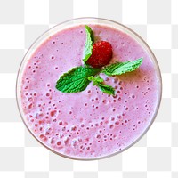 Raspberry smoothie png, transparent background