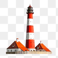 Png lighthouse, isolated image, transparent background