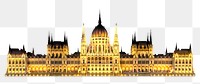 Hungarian Parliament png collage element, transparent background