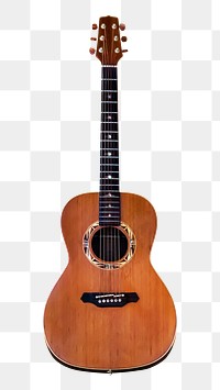 Png acoustic guitar, isolated object, transparent background