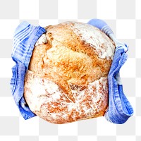 Freshly baked bread png, transparent background