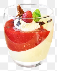 Panacotta png collage element on transparent background