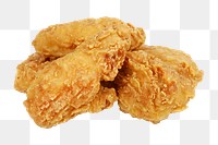 Fried chicken png collage element, transparent background