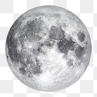 Moon astronomy png collage element, transparent background