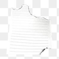 Png paper note, isolated object, transparent background