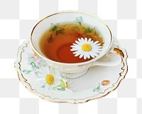 Hot tea png collage element, transparent background