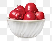 Red apple png, transparent background