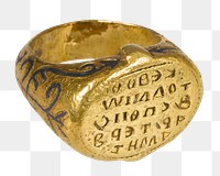 PNG Signet Ring of John, Imperial Spatharios  transparent background. Remixed by rawpixel.
