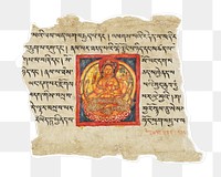 Prajnaparamita Sutra manuscript png transparent background. Remixed by rawpixel.