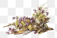 PNG Flower basket illustration  transparent background. Remixed by rawpixel.
