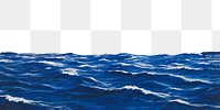 PNG Ocean border, nature  illustration transparent background. Remixed by rawpixel.